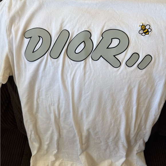 Dior White Cotton Tee - Picture 1 of 3